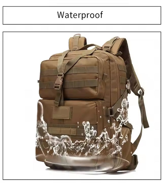 Large Tactical 3P Assault Backpack – Military Camo Waterproof Hiking Pack for Outdoors BL068